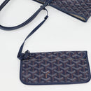 GOYARD Herringbone Saint Louis PM Tote Bag PVC Navy Auth yk18428M-19