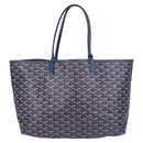 GOYARD Herringbone Saint Louis PM Tote Bag PVC Navy Auth yk18428M-13