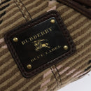 BURBERRY Nova Check Blue Label Shoulder Bag Wool Brown Auth yk18434-17