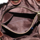 BURBERRY Nova Check Blue Label Shoulder Bag Wool Brown Auth yk18434-12