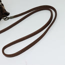 BURBERRY Nova Check Blue Label Shoulder Bag Wool Brown Auth yk18434-7