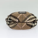 BURBERRY Nova Check Blue Label Shoulder Bag Wool Brown Auth yk18434-5