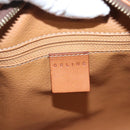 CELINE Macadam Canvas Hand Bag PVC Leather Brown Gold Auth yk18442V-19