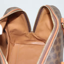 CELINE Macadam Canvas Hand Bag PVC Leather Brown Gold Auth yk18442V-21