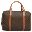 CELINE Macadam Canvas Hand Bag PVC Leather Brown Gold Auth yk18442V-2