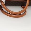 CELINE Macadam Canvas Hand Bag PVC Leather Brown Gold Auth yk18442V-7