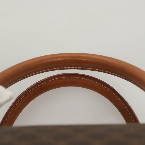 CELINE Macadam Canvas Hand Bag PVC Leather Brown Gold Auth yk18442V