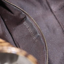 FENDI Zucchino Canvas Mamma Baguette Bag Enamel Brown Gold Auth yk18443V-11