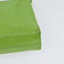 CELINE Shoulder Bag Leather Green Gold Auth yk18448-13