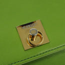 CELINE Shoulder Bag Leather Green Gold Auth yk18448-14