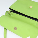 CELINE Shoulder Bag Leather Green Gold Auth yk18448-15