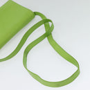 CELINE Shoulder Bag Leather Green Gold Auth yk18448-7