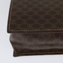 CELINE Macadam Canvas Hand Bag PVC Leather 2way Brown Gold Auth yk18454-16