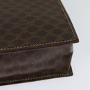 CELINE Macadam Canvas Hand Bag PVC Leather 2way Brown Gold Auth yk18454-17