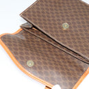 CELINE Macadam Canvas Hand Bag PVC Leather 2way Brown Gold Auth yk18454-19