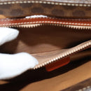 CELINE Macadam Canvas Hand Bag PVC Leather 2way Brown Gold Auth yk18454-22