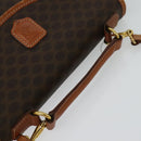 CELINE Macadam Canvas Hand Bag PVC Leather 2way Brown Gold Auth yk18454-6