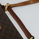 CELINE Macadam Canvas Hand Bag PVC Leather 2way Brown Gold Auth yk18454-8
