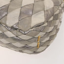 Miu Miu Shoulder Bag Leather 2way Gray Gold Auth yk18463-15