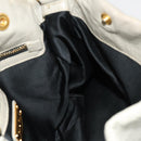 Miu Miu Shoulder Bag Leather 2way Gray Gold Auth yk18463-20