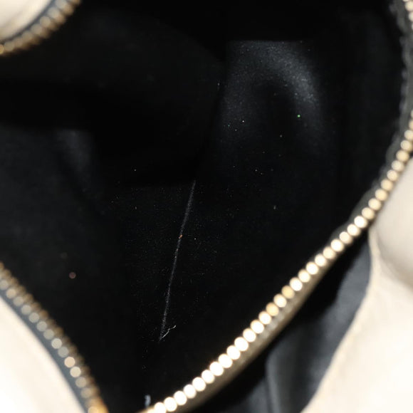 Miu Miu Shoulder Bag Leather 2way Gray Gold Auth yk18463