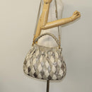 Miu Miu Shoulder Bag Leather 2way Gray Gold Auth yk18463-23