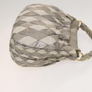 Miu Miu Shoulder Bag Leather 2way Gray Gold Auth yk18463-3