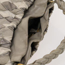 Miu Miu Shoulder Bag Leather 2way Gray Gold Auth yk18463-7