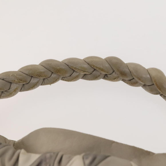 Miu Miu Shoulder Bag Leather 2way Gray Gold Auth yk18463