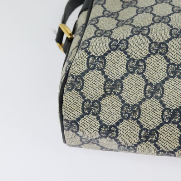 GUCCI GG Supreme Sherry Line Shoulder Bag PVC Navy Gold 001 56 6472 Auth yk18475