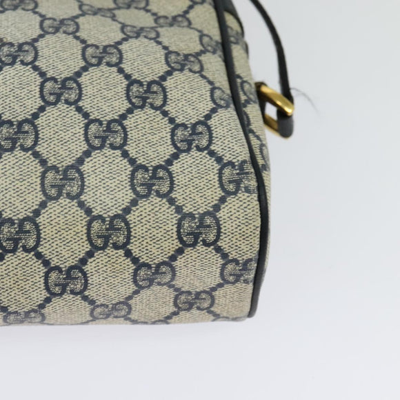 GUCCI GG Supreme Sherry Line Shoulder Bag PVC Navy Gold 001 56 6472 Auth yk18475