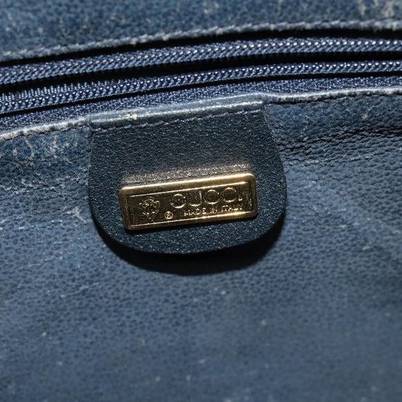 GUCCI GG Supreme Sherry Line Shoulder Bag PVC Navy Gold 001 56 6472 Auth yk18475