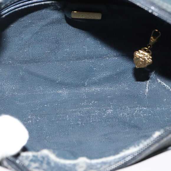 GUCCI GG Supreme Sherry Line Shoulder Bag PVC Navy Gold 001 56 6472 Auth yk18475