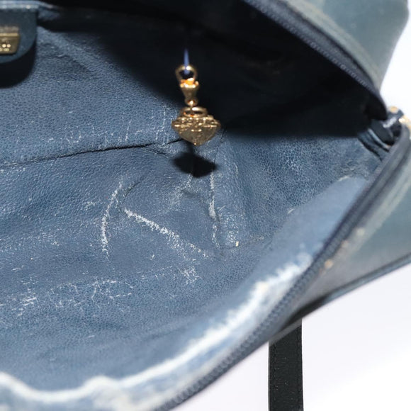 GUCCI GG Supreme Sherry Line Shoulder Bag PVC Navy Gold 001 56 6472 Auth yk18475