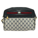 GUCCI GG Supreme Sherry Line Shoulder Bag PVC Navy Gold 001 56 6472 Auth yk18475-13