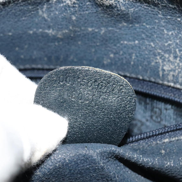 GUCCI GG Supreme Sherry Line Shoulder Bag PVC Navy Gold 001 56 6472 Auth yk18475