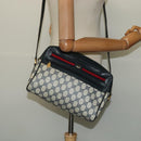 GUCCI GG Supreme Sherry Line Shoulder Bag PVC Navy Gold 001 56 6472 Auth yk18475-21