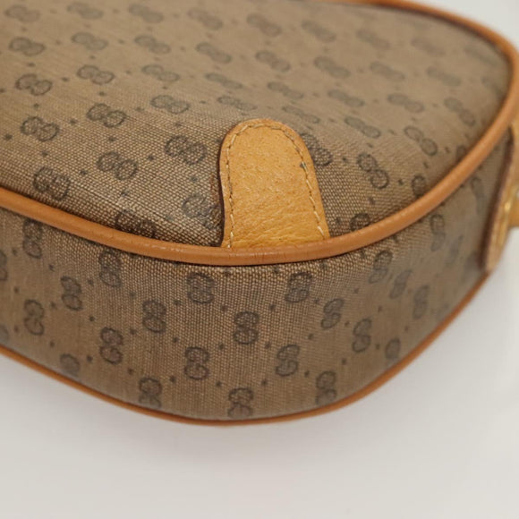 GUCCI GG Supreme Web Sherry Line Bag PVC Beige Gold 164 02 066 Auth yk18484