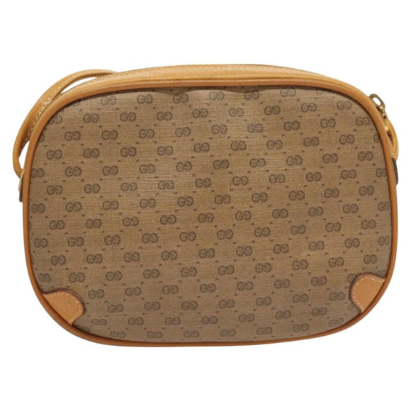 GUCCI GG Supreme Web Sherry Line Bag PVC Beige Gold 164 02 066 Auth yk18484