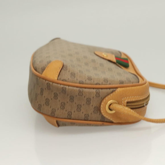 GUCCI GG Supreme Web Sherry Line Bag PVC Beige Gold 164 02 066 Auth yk18484