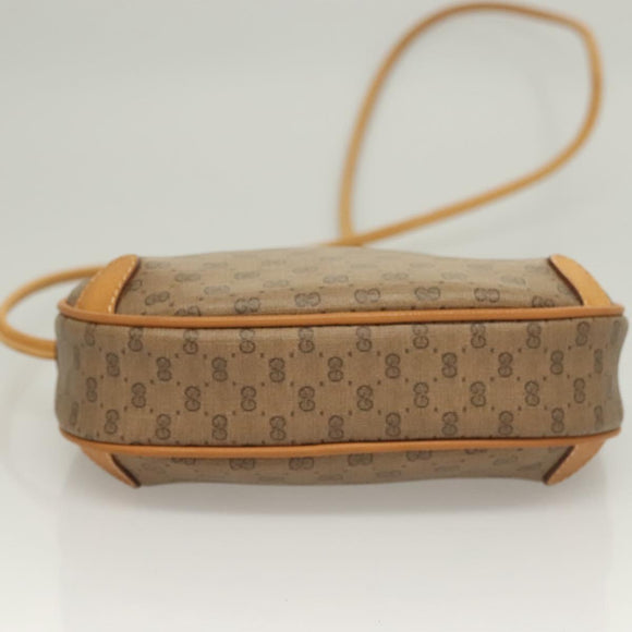 GUCCI GG Supreme Web Sherry Line Bag PVC Beige Gold 164 02 066 Auth yk18484