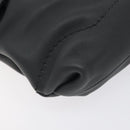 Salvatore Ferragamo Gancini Chain Shoulder Bag Leather Gray Gold Auth yk18490-14