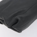 Salvatore Ferragamo Gancini Chain Shoulder Bag Leather Gray Gold Auth yk18490-16