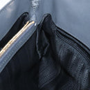 Salvatore Ferragamo Gancini Chain Shoulder Bag Leather Gray Gold Auth yk18490-20