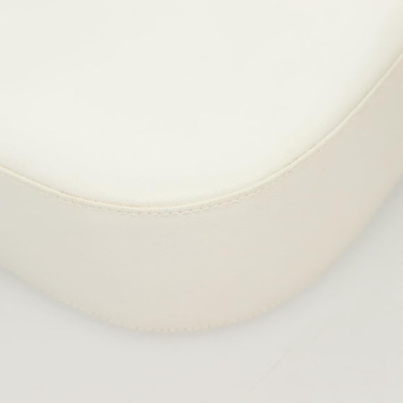 Salvatore Ferragamo Shoulder Bag Leather White Silver Auth yk18499