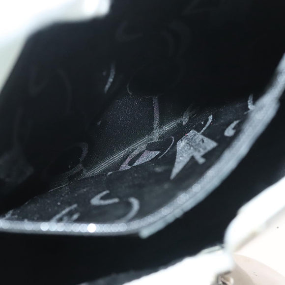 Salvatore Ferragamo Shoulder Bag Leather White Silver Auth yk18499