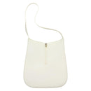 Salvatore Ferragamo Shoulder Bag Leather White Silver Auth yk18499-2