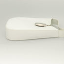 Salvatore Ferragamo Shoulder Bag Leather White Silver Auth yk18499-3