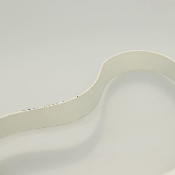 Salvatore Ferragamo Shoulder Bag Leather White Silver Auth yk18499