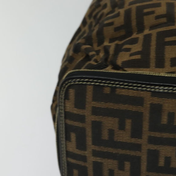 FENDI Zucca Canvas Tote Bag Black Brown Auth yk18506
